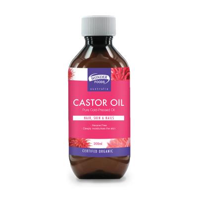 Wonder Foods Organic Cold Pressed Castor Oil 200ml